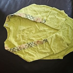 Burberry 3 pack of onsies with logo on the sleeve